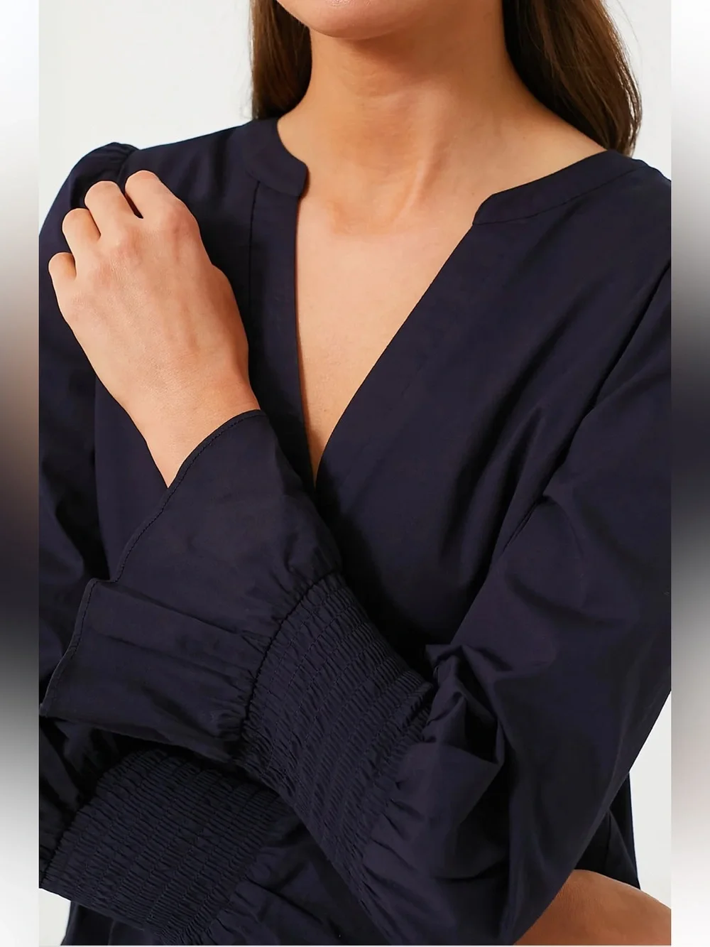Navy Cotton Poplin Kenzo Dress Sz. S